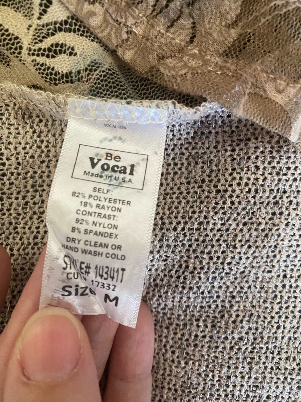 Vocal Rhinestone Lace Boho Tunic Tank Top Hi Low Made USA M - Picture 9 of 10